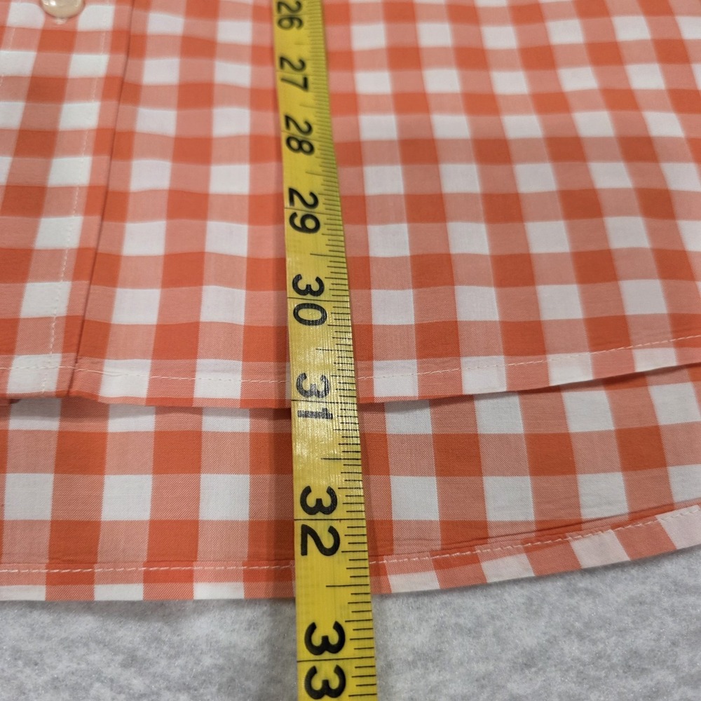 Bills Khakis Orange White Gingham Preppy Casual Long Sleeve Button Down XL Men's - Picture 7 of 8